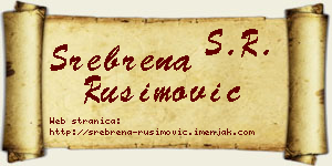 Srebrena Rusimović vizit kartica